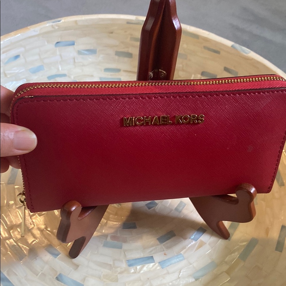 Michael Kros Wallet Wristlet red